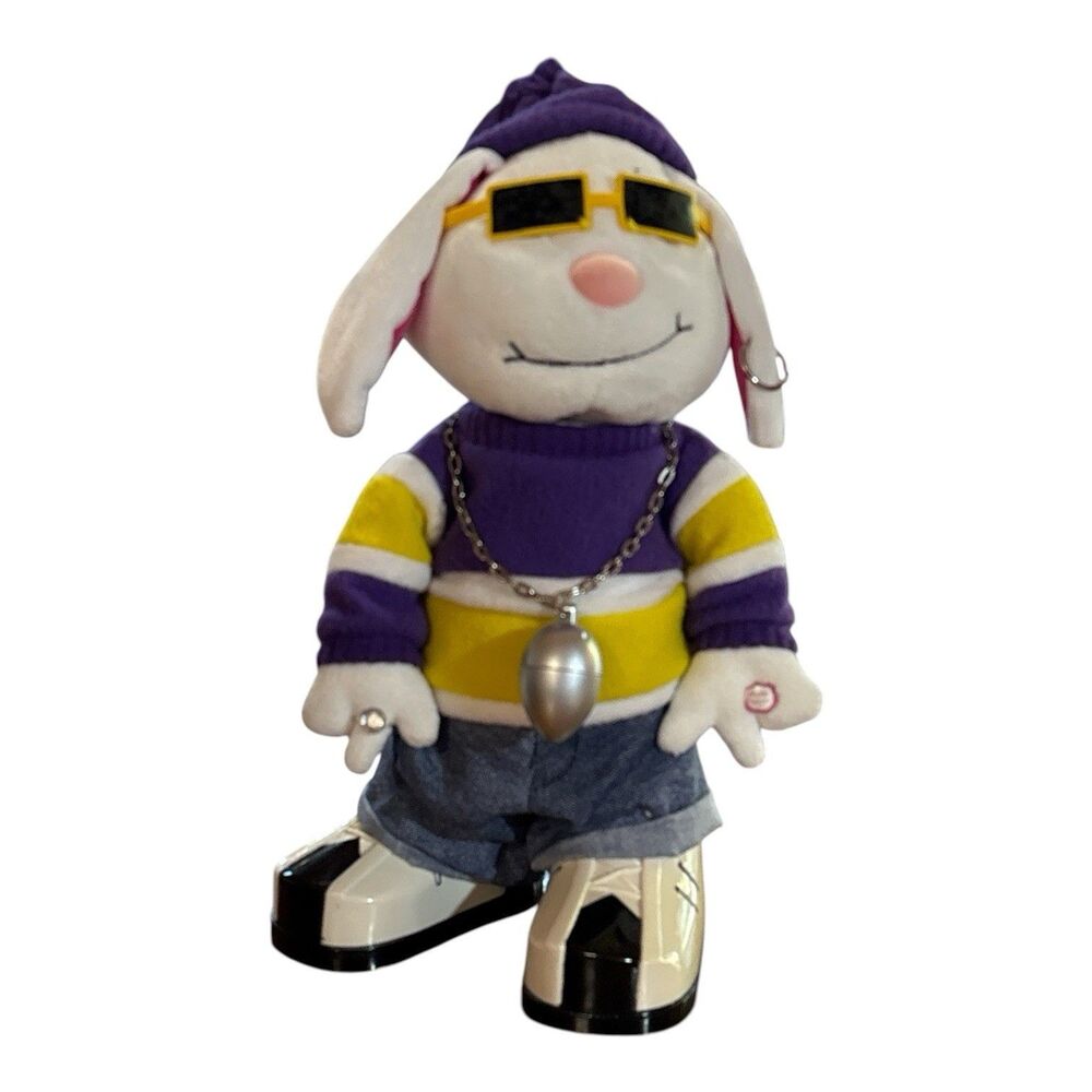 2005 Gemmy Hip-Hoppin' Easter Bunny Animated Plush Sings Dances See Video